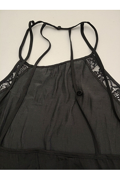 Černá krajková halenka bez rukávů elegantní Vel. 54 | Unimoda | obrázek 5