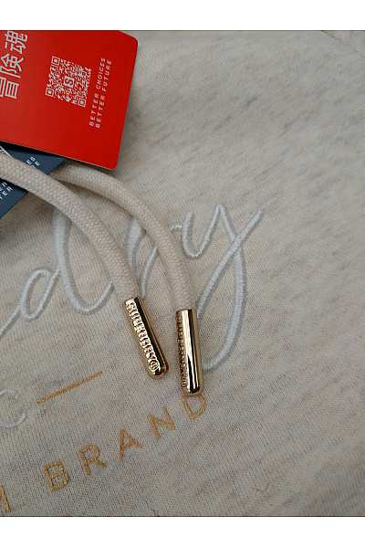 SUPERDRY Dámská béžová mikina s kapucí a výšivkou Velikost 42 | SUPERDRY | obrázek 5