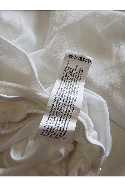 Dámské bílé body s dlouhým rukávem a véčkovým výstřihem Vel. EU 38 | Unimoda | obrázek 8