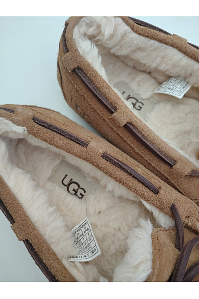 UGG Hnědé kožené semišové domácí boty s kožíškem Velikost EU 37 | UGG | obrázek 6