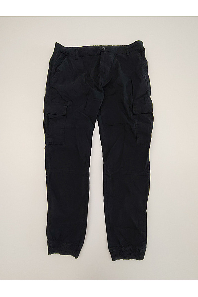 URBAN CLASSICS Pánské černé Bavlněné Cargo Jogger Kalhoty S Kapsami Velikost EU 40