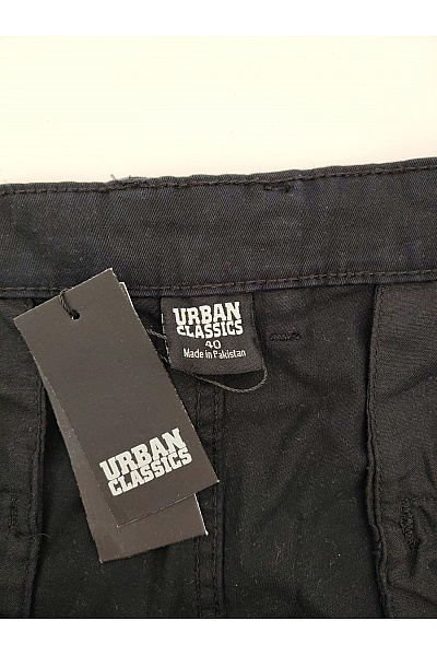 URBAN CLASSICS Pánské černé bavlněné cargo jogger kalhoty s kapsami Velikost EU 40 | URBAN CLASSICS | obrázek 3