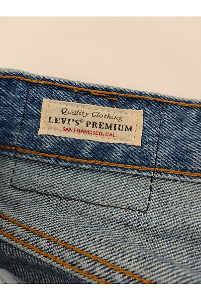 LEVIS Modré dámské džíny s vysokým pasem a roztřepenými nohavicemi Vel. W26 L28 | LEVIS | obrázek 4