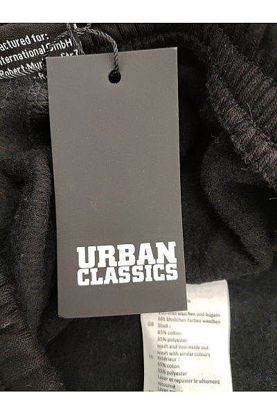 URBAN CLASSICS Černé bavlněné tepláky s širokými nohavicemi Vel. S | URBAN CLASSICS | obrázek 8