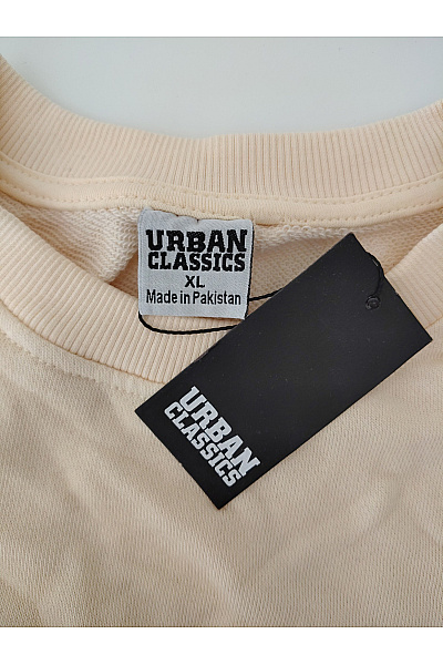 URBAN CLASSICS pánská mikina s krátkým rukávem béžová bavlněná jednobarevná | URBAN CLASSICS | obrázek 5