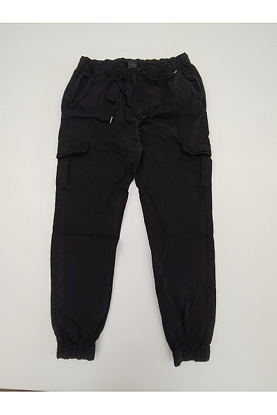 URBAN CLASSICS Dámské černé bavlněné cargo jogger kalhoty s kapsami Velikost L | URBAN CLASSICS | obrázek 2