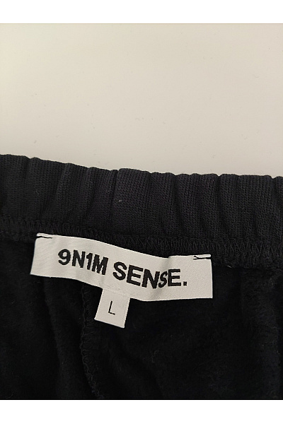 9N1M SENSE Černé bavlněné tepláky s kapsami Vel. L | 9N1M SENSE | obrázek 6