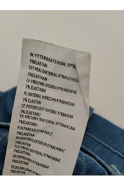 2Y PREMIUM Modré bavlněné cargo džíny s potiskem lebky a dírami Vel. 33 | 2Y PREMIUM | obrázek 9