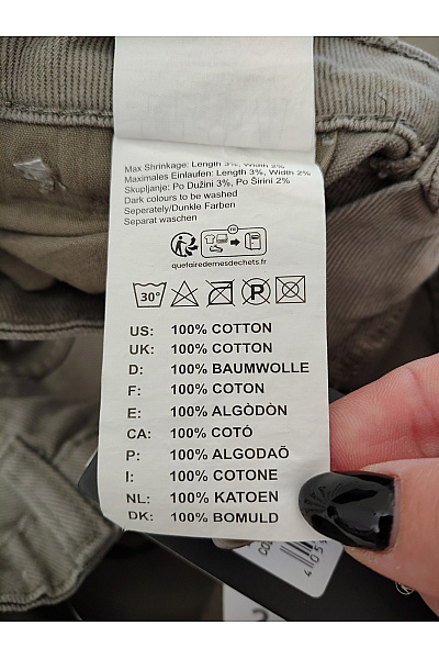 def Dámské khaki cargo džíny s kapsami a vysokým pasem Velikost S | def | obrázek 8