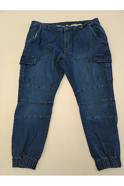 URBAN CLASSICS Pánské modré bavlněné cargo džíny jogger Vel. 4XL | URBAN CLASSICS | obrázek 2