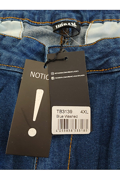 URBAN CLASSICS Pánské modré bavlněné cargo džíny jogger Vel. 4XL | URBAN CLASSICS | obrázek 8