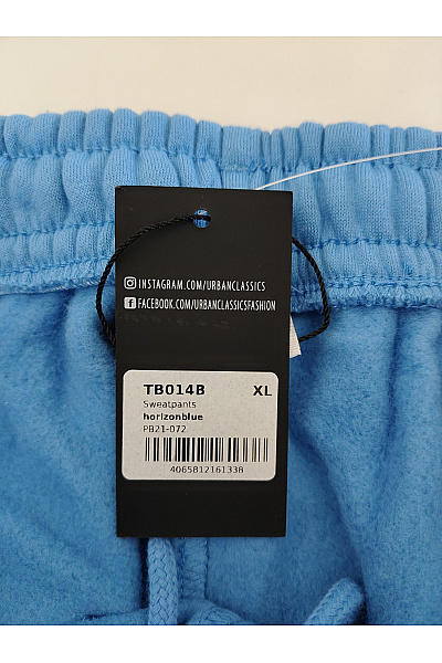 URBAN CLASSICS Modré bavlněné tepláky jogger s gumou v pase Velikost XL | URBAN CLASSICS | obrázek 8