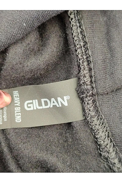 Gildan Černá pánská mikina s kapucí a potiskem streetwear Velikost L | Gildan | obrázek 6