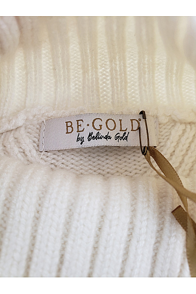Belinda Gold Béžový pletený pulovr se stojáčkem Velikost EU 42 | Belinda Gold | obrázek 4