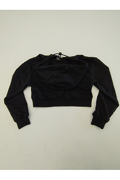 URBAN CLASSICS Černá bavlněná crop mikina s kapucí Velikost XS | URBAN CLASSICS | obrázek 3