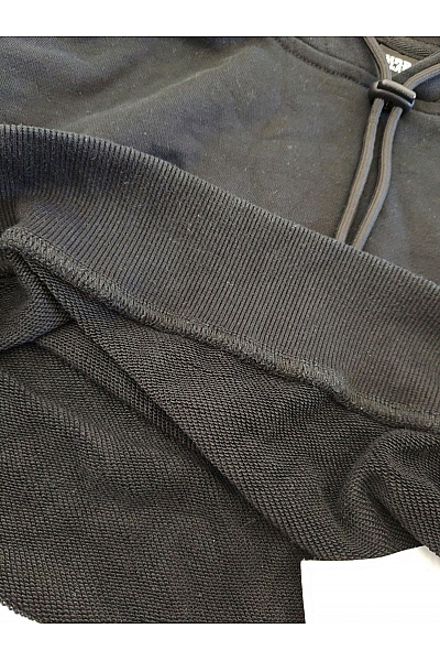 URBAN CLASSICS Černá bavlněná crop mikina s kapucí Velikost XS | URBAN CLASSICS | obrázek 5