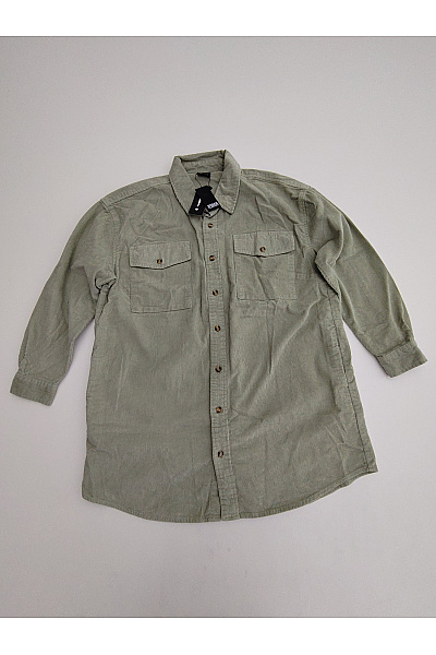URBAN CLASSICS Dámská khaki manšestrová košilová bunda oversize Vel. M | URBAN CLASSICS | obrázek 2
