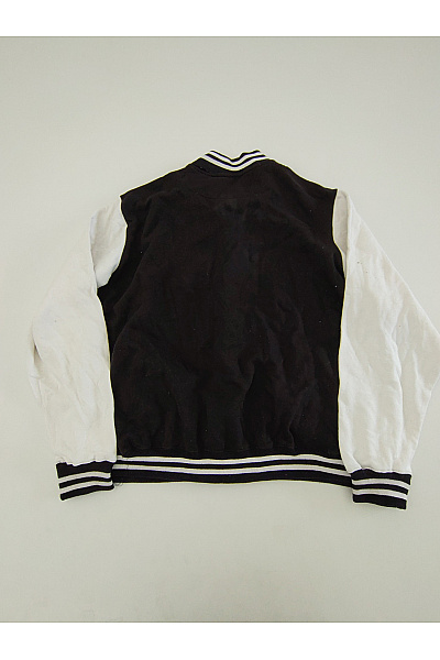 Černobílá baseballová bomber bunda Velikost M | Unimoda | obrázek 2