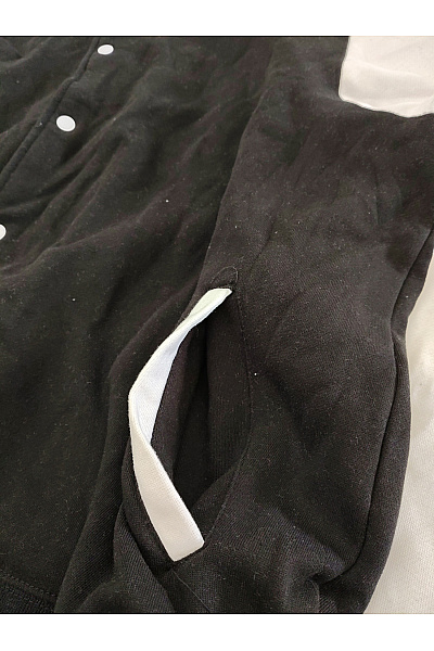 Černobílá baseballová bomber bunda Velikost M | Unimoda | obrázek 4