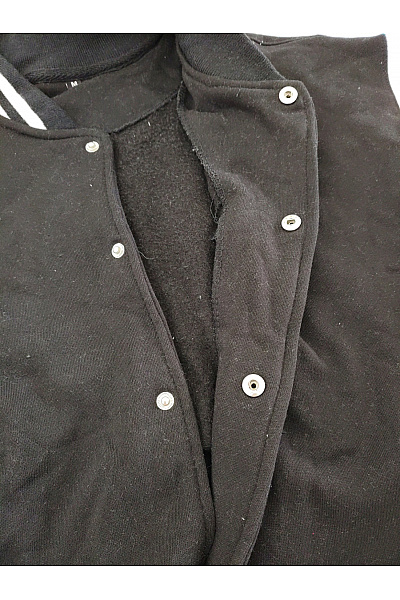 Černobílá baseballová bomber bunda Velikost M | Unimoda | obrázek 5
