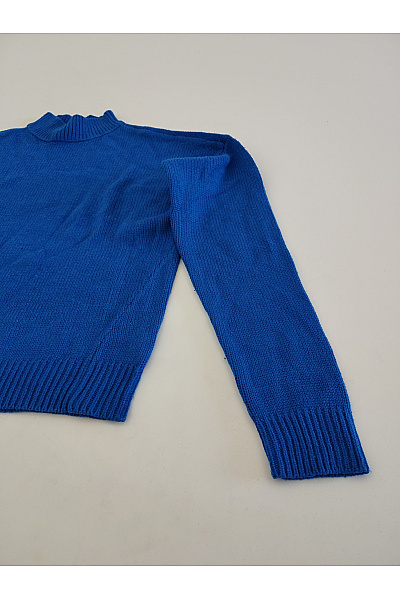 URBAN CLASSICS Modrý dámský pletený pulovr se stojáčkem Vel. XS | URBAN CLASSICS | obrázek 2