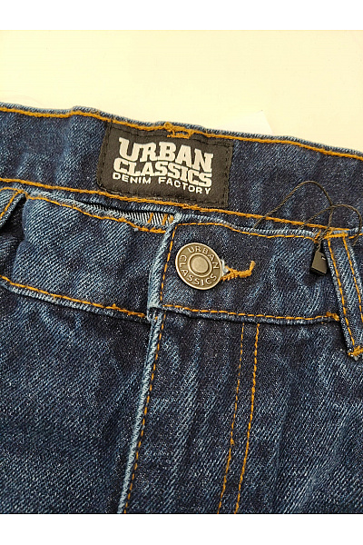URBAN CLASSICS Pánské modré rovné džíny seprané klasické Vel. EU 32 | URBAN CLASSICS | obrázek 3