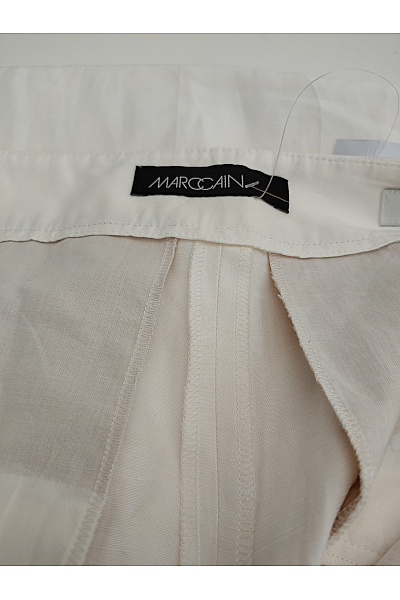 MARCCAIN Béžové lněné široké letní kalhoty Velikost M | MARCCAIN | obrázek 4