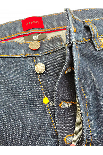 Hugo Boss Pánské bavlněné rovné džíny klasické modré Vel. DE 34/32 | Hugo Boss | obrázek 3