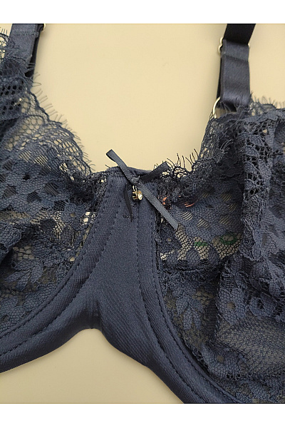 Hunkemoller Modrá krajková kosticová podprsenka Vel. EU 80E | Hunkemoller | obrázek 3
