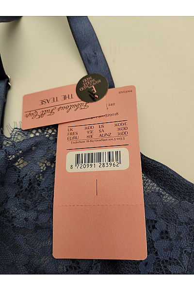 Hunkemoller Modrá krajková kosticová podprsenka Vel. EU 80E | Hunkemoller | obrázek 6