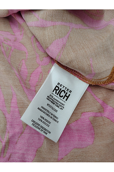 BETTER RICH Hnědé květované letní šaty tunikové volné Velikost M | BETTER RICH | obrázek 6