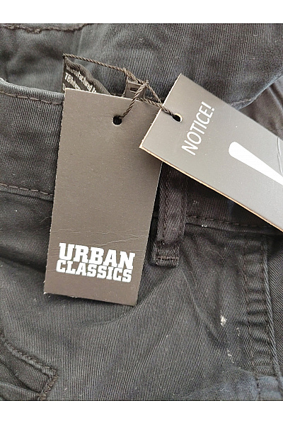 URBAN CLASSICS Černé bavlněné cargo jogger kalhoty s kapsami Velikost EU 42 | URBAN CLASSICS | obrázek 8