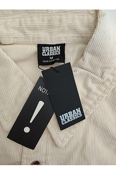 URBAN CLASSICS Béžová bavlněná manšestrová košilová přechodová bunda oversize Velikost M | URBAN CLASSICS | obrázek 8