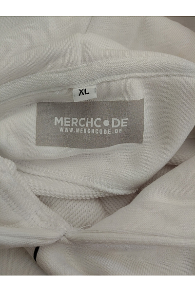 MERCHCODE Bílá bavlněná pánská mikina s kapucí a potiskem Vel. Xl | MERCHCODE | obrázek 6