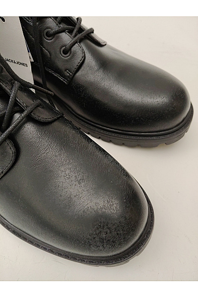 JACK & JONES Pánské černé kotníkové šněrovací workery vycházkové Velikost 45 | JACK & JONES | obrázek 6