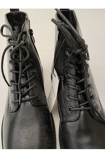 JACK & JONES Pánské černé kotníkové šněrovací workery vycházkové Velikost 45 | JACK & JONES | obrázek 9