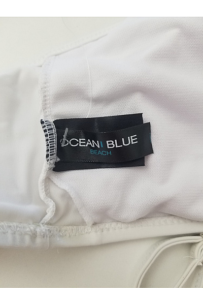 ocean blue Bílé krajkové plavky s volánky a bambulkami Velikost XL | ocean blue | obrázek 6
