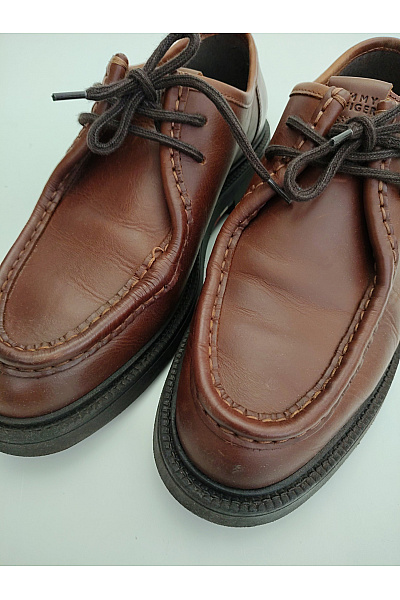 TOMMY HILFIGER Pánské hnědé kožené šněrovací polobotky elegantní vycházkové Vel. 44 | TOMMY HILFIGER | obrázek 6