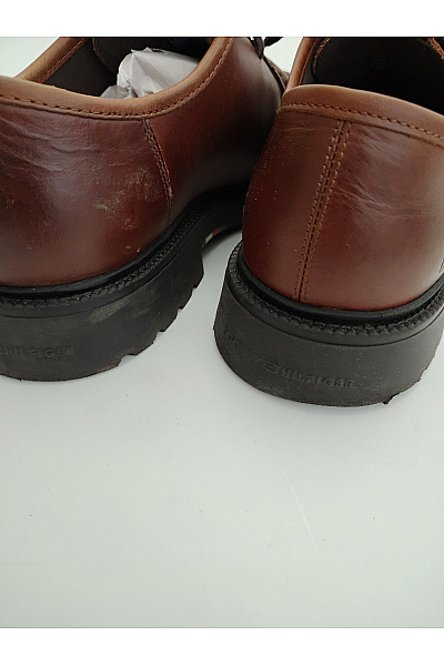 TOMMY HILFIGER Pánské hnědé kožené šněrovací polobotky elegantní vycházkové Vel. 44 | TOMMY HILFIGER | obrázek 10