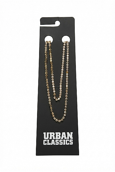 URBAN CLASSICS Zlatý Dámský řetízek S Kamínky