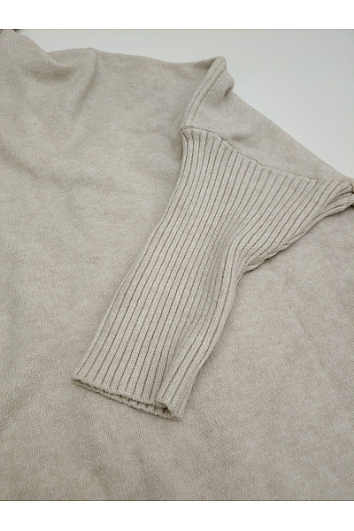 APART Béžové pletené šaty rolákové oversized Velikost EU 44 | APART | obrázek 3