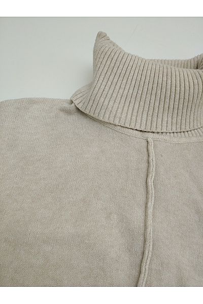 APART Béžové pletené šaty rolákové oversized Velikost EU 44 | APART | obrázek 4