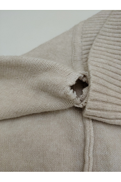 APART Béžové pletené šaty rolákové oversized Velikost EU 44 | APART | obrázek 5