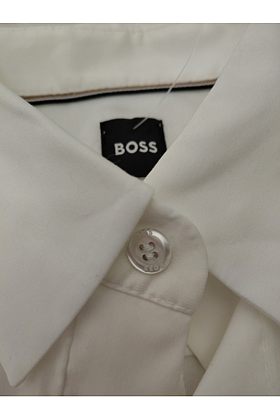 Hugo Boss Bílá bavlněná košilová halenka bez rukávů elegantní business Velikost EU 36 | Hugo Boss | obrázek 4