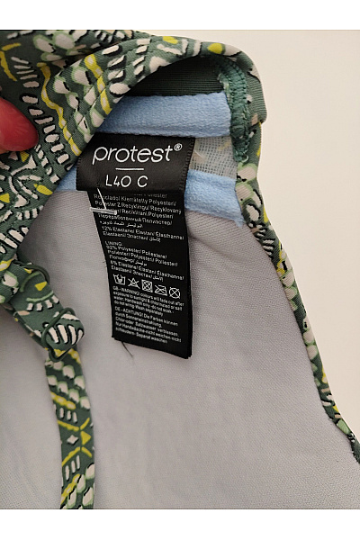 PROTEST Dámská vzorovaná podprsenka s kosticemi zelená Vel. L40 C | PROTEST | obrázek 6