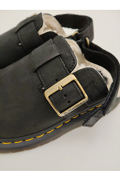 Dr.Martens Černé dámské nazouvací pantofle s kožíškem a přezkou Vel. 37 | Dr.Martens | obrázek 6