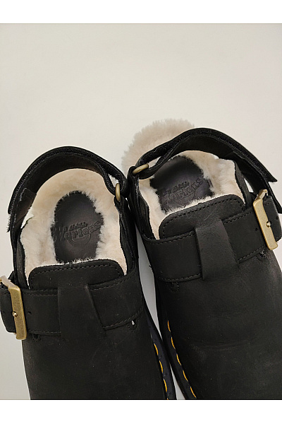 Dr.Martens Černé dámské nazouvací pantofle s kožíškem a přezkou Vel. 37 | Dr.Martens | obrázek 7