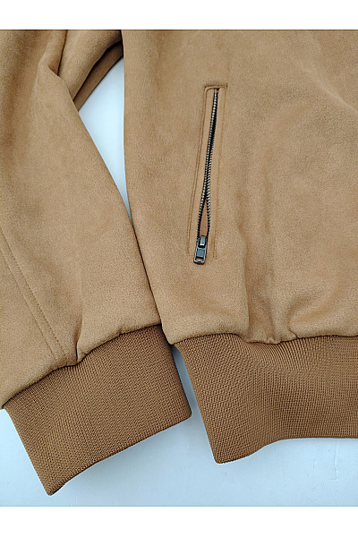 CENSURED Pánská hnědá semišová bomber bunda jarní Velikost EU 2XL | CENSURED | obrázek 5