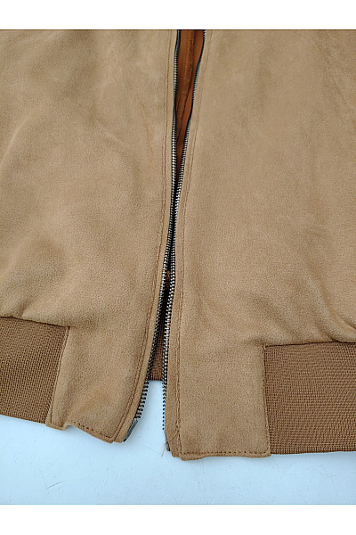 CENSURED Pánská hnědá semišová bomber bunda jarní Velikost EU 2XL | CENSURED | obrázek 6