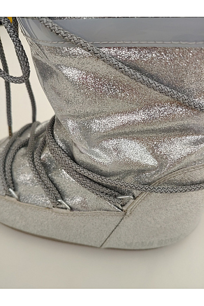 Moon Boot Stříbrné třpytivé sněhule se šněrováním zimní Vel. 35-38 | Moon Boot | obrázek 8
